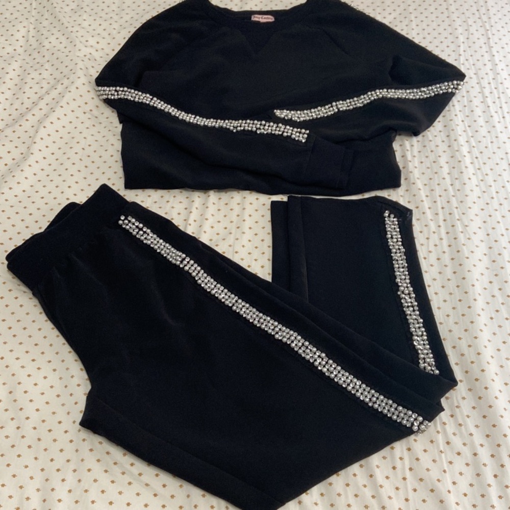 Juicy Couture Embellished Black Set in X-Small